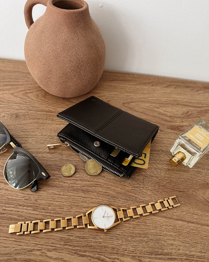 Load image into Gallery viewer, LOUENHIDE BLONDIE WALLET - BLACK