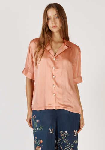 RUBYYAYA GEORGIA SHIRT - PINK