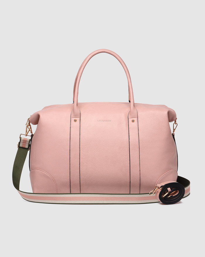 Load image into Gallery viewer, LOUENHIDE ALEXIS STRIPE WEEKENDER TRAVEL BAG - BLUSH