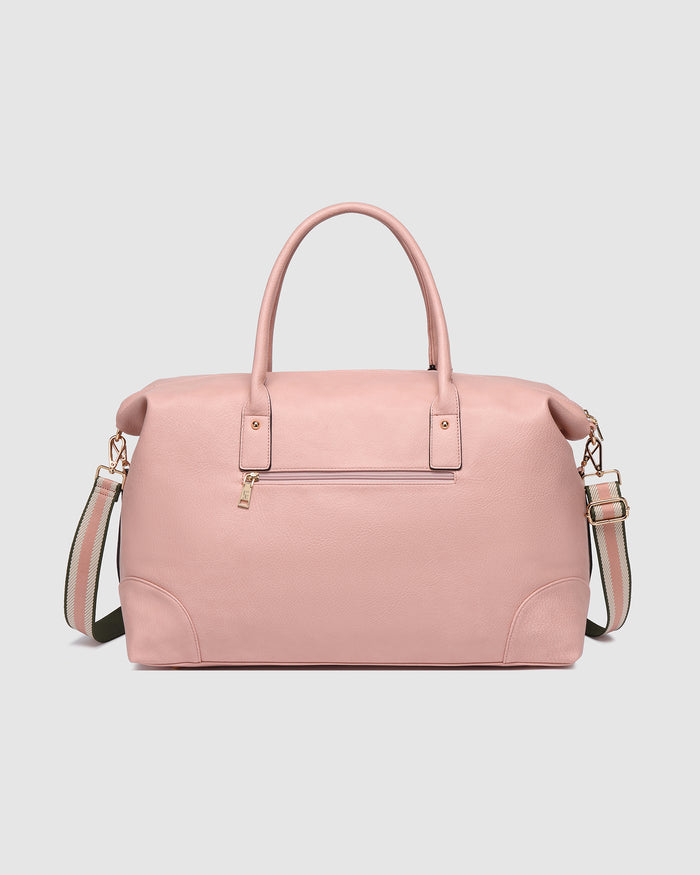 Load image into Gallery viewer, LOUENHIDE ALEXIS STRIPE WEEKENDER TRAVEL BAG - BLUSH