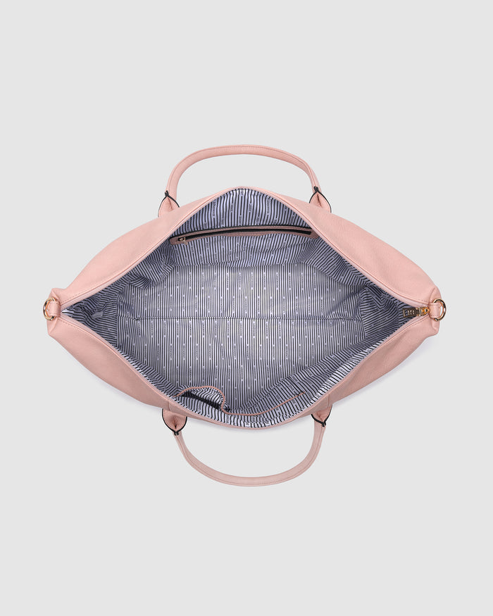 Load image into Gallery viewer, LOUENHIDE ALEXIS STRIPE WEEKENDER TRAVEL BAG - BLUSH