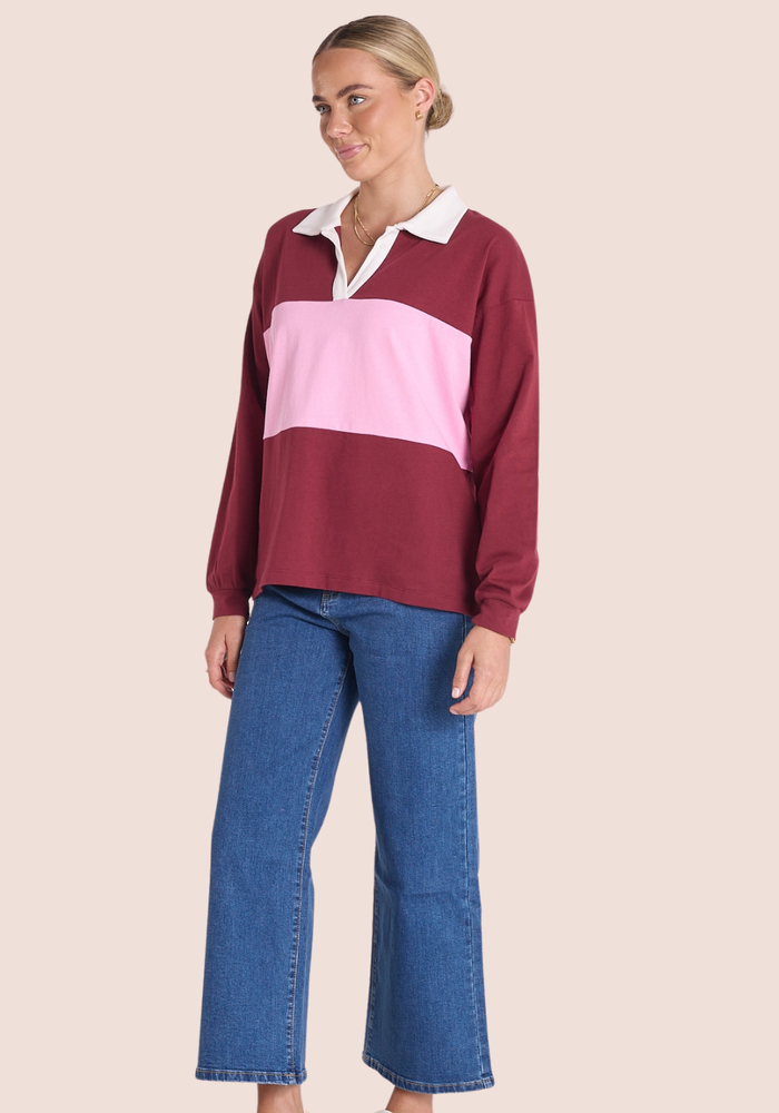 Load image into Gallery viewer, FEATHER + NOISE CARSON TOP - MAROON
