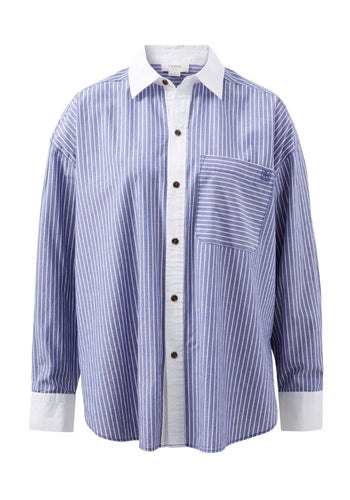 CERES LIFE PETA OVERSIZED SHIRT - BLUE STRIPE