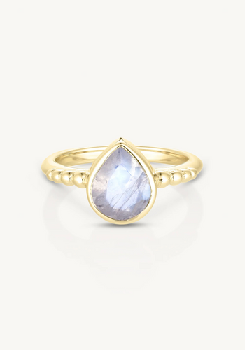 TONI MAY AMIE MOONSTONE STACKER - GOLD