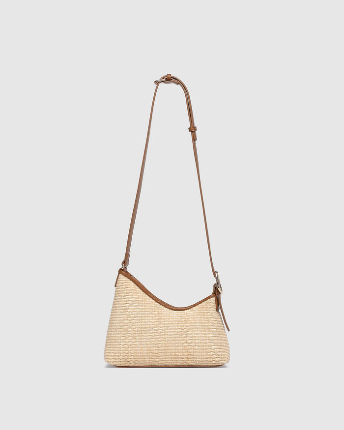 Load image into Gallery viewer, LOUNEHIDE AMELIA SHOULDER BAG - RAFFIA/TAN