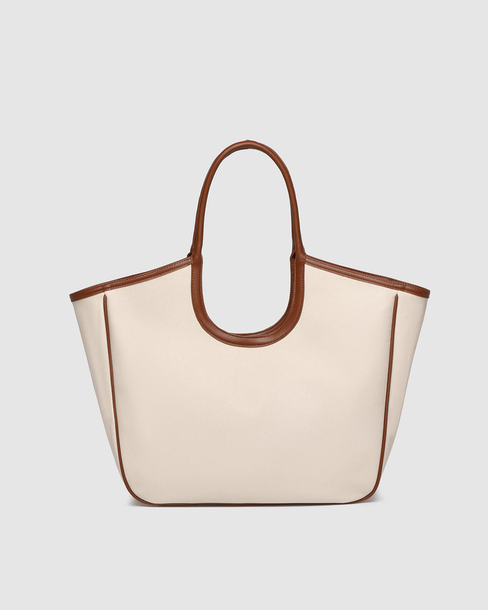 Load image into Gallery viewer, LOUENHIDE ALEXANDRA TOTE BAG - CANVAS/TAN