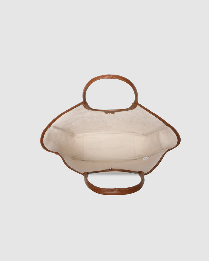 Load image into Gallery viewer, LOUENHIDE ALEXANDRA TOTE BAG - CANVAS/TAN