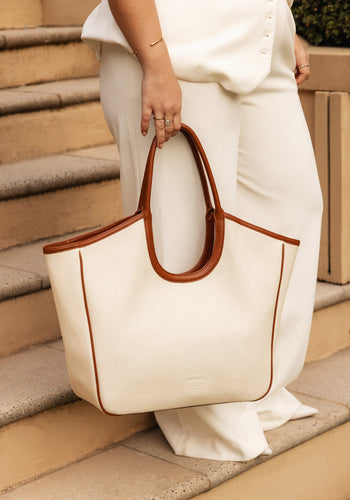 LOUENHIDE ALEXANDRA TOTE BAG - CANVAS/TAN
