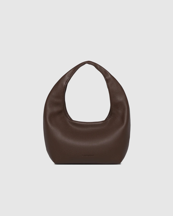 Load image into Gallery viewer, LOUENHIDE MINI MONACO SHOULDER BAG - CHOCOLATE