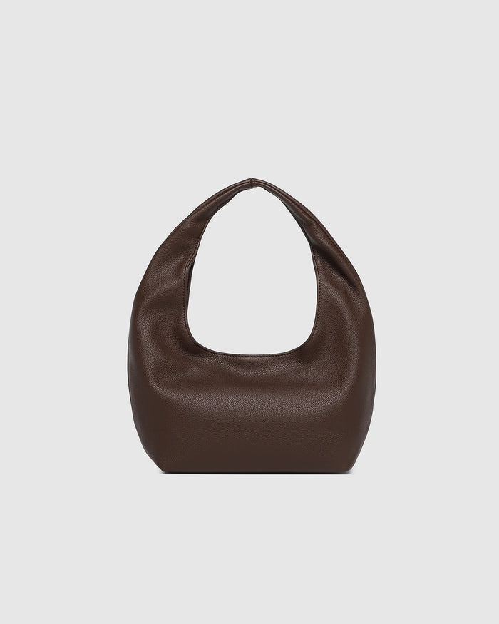 Load image into Gallery viewer, LOUENHIDE MINI MONACO SHOULDER BAG - CHOCOLATE