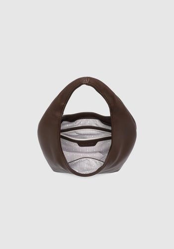 LOUENHIDE MINI MONACO SHOULDER BAG - CHOCOLATE