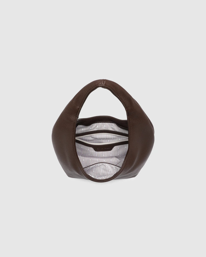 Load image into Gallery viewer, LOUENHIDE MINI MONACO SHOULDER BAG - CHOCOLATE