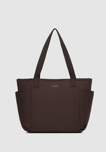 LOUENHIDE CHARLOTTE CANVAS TOTE BAG - CHOCOLATE