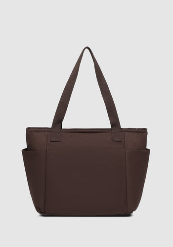 LOUENHIDE CHARLOTTE CANVAS TOTE BAG - CHOCOLATE