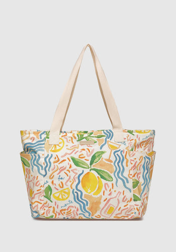LOUENHIDE CHARLOTTE CANVAS TOTE BAG - LEMON PRINT