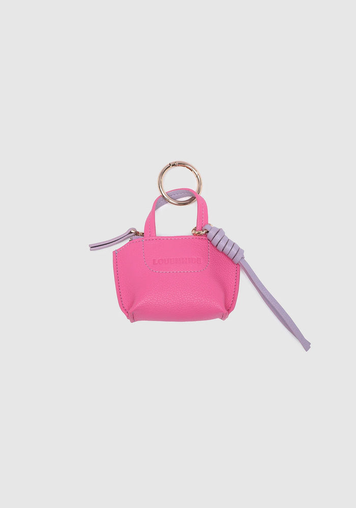 LOUENHIDE GINA BAG CHARM - HOT PINK