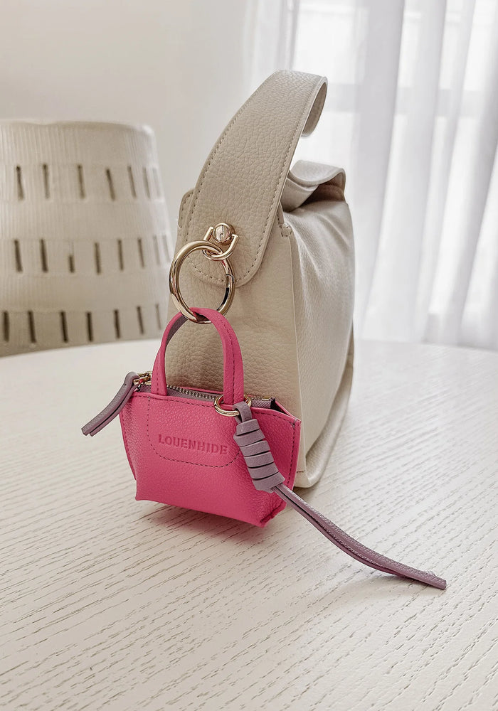 LOUENHIDE GINA BAG CHARM - HOT PINK