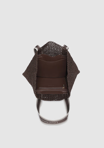 LOUENHIDE BALI BEACH BAG - CHOCOLATE RAFFIA
