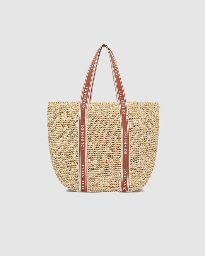 Load image into Gallery viewer, LOUENHIDE BALI BEACH BAG - NATURAL RAFFIA