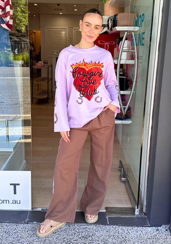 BY FRANKIE COWGIRL LOVE PANT SET - LILAC