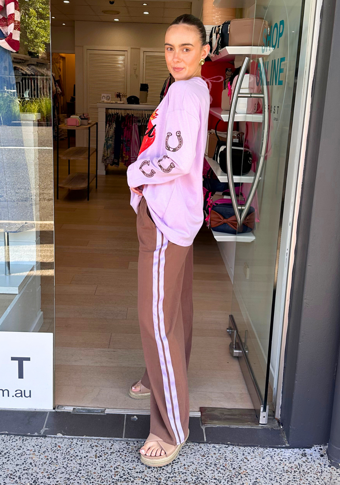 Load image into Gallery viewer, BY FRANKIE COWGIRL LOVE PANT SET - LILAC
