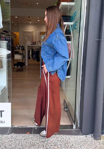 CODI RELAXED LINEN PANTS - CHOCOLATE