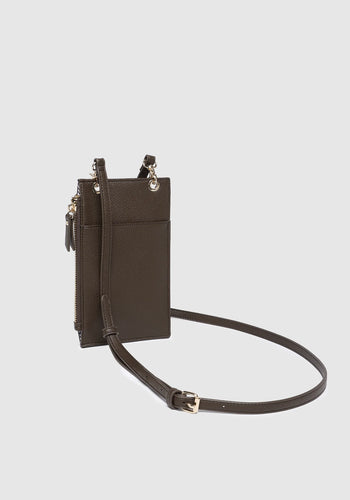 LOUENHIDE SUKI PHONE BAG - CHOCOLATE