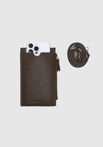 LOUENHIDE SUKI PHONE BAG - CHOCOLATE