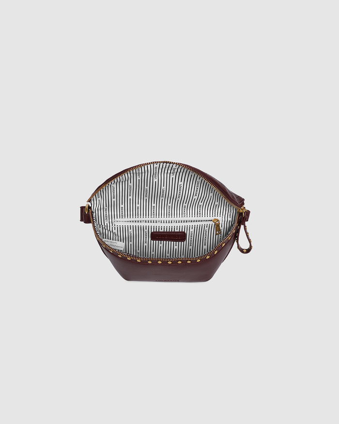 Load image into Gallery viewer, LOUENHIDE CASSIDY BELT BAG - BURGUNDY