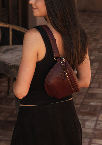 LOUENHIDE CASSIDY BELT BAG - BURGUNDY