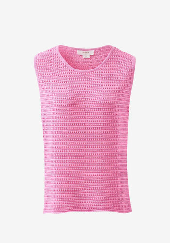 CERES LIFE MARGOT MESH KNIT TANK - HIBISCUS PINK