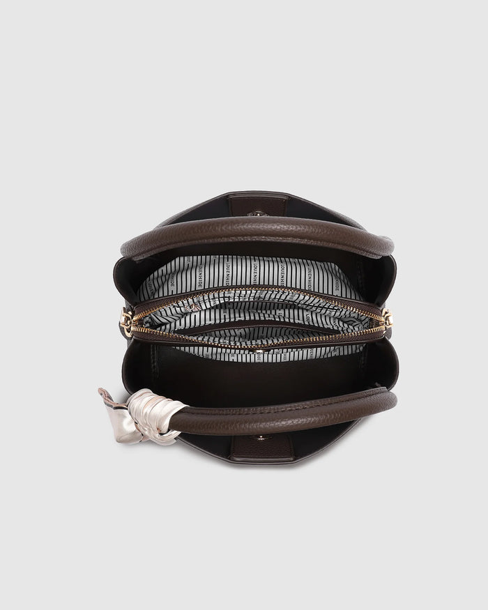 Load image into Gallery viewer, LOUENHIDE STEFFIE MINI TOTE BAG - CHOCOLATE