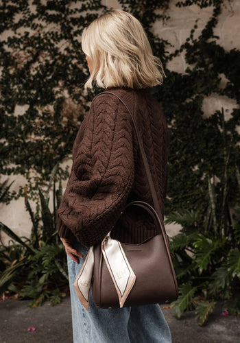 LOUENHIDE STEFFIE MINI TOTE BAG - CHOCOLATE