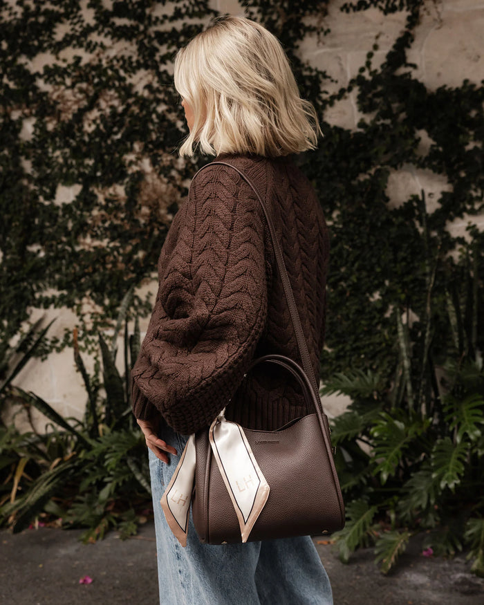Load image into Gallery viewer, LOUENHIDE STEFFIE MINI TOTE BAG - CHOCOLATE
