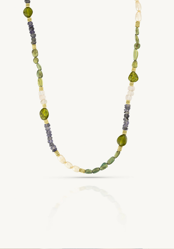 TONI MAY WREN BEADED NECKLACE - GOLD