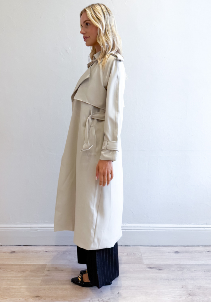 Load image into Gallery viewer, TALIA TRENCH COAT - NEUTRAL