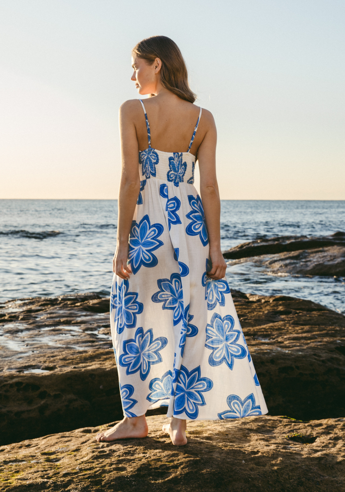 Load image into Gallery viewer, SORRENTO MAXI DRESS - BLUE PRINT