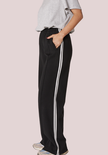 FEATHER + NOISE NOAH FULL LENGTH WIDE LEG PANT - BLACK