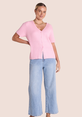 FEATHER + NOISE LAURA TOP - PINK