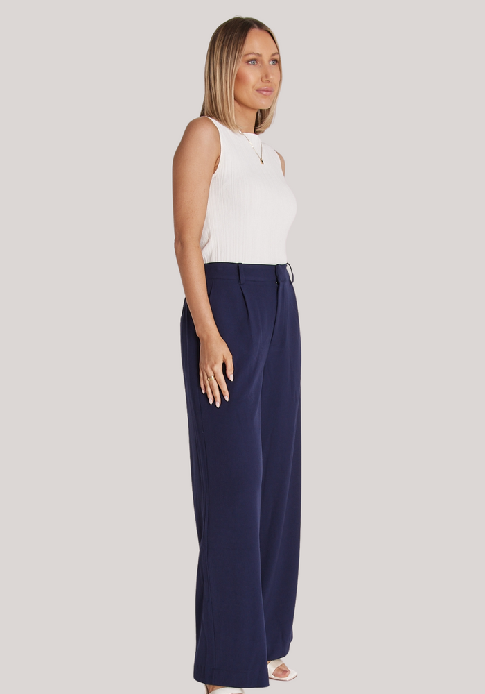 Load image into Gallery viewer, FEATHER + NOISE ANDIE PANT - NAVY