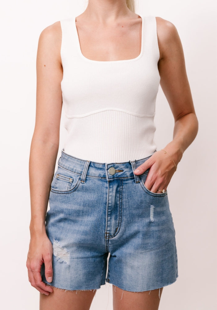 Load image into Gallery viewer, LYDIA FITTED TANK - WHITE
