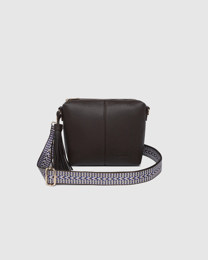 Load image into Gallery viewer, LOUENHIDE KASEY STRIPE CROSSBODY BAG - CHOCOLATE