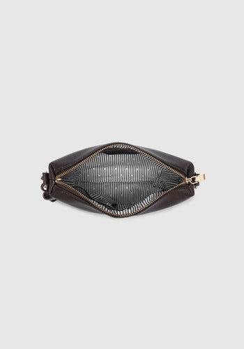 LOUENHIDE KASEY STRIPE CROSSBODY BAG - CHOCOLATE
