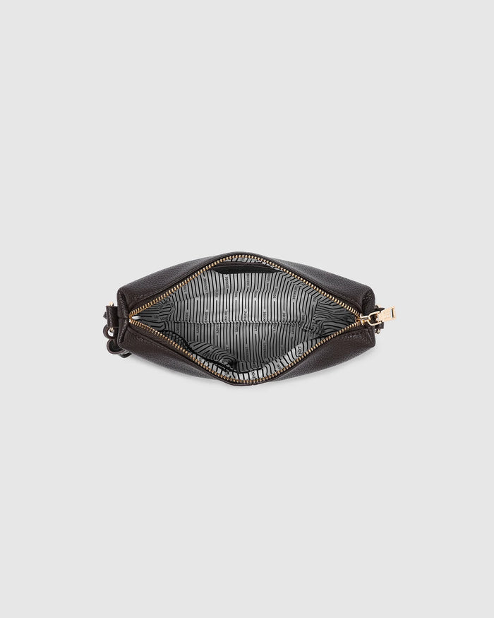 Load image into Gallery viewer, LOUENHIDE KASEY STRIPE CROSSBODY BAG - CHOCOLATE