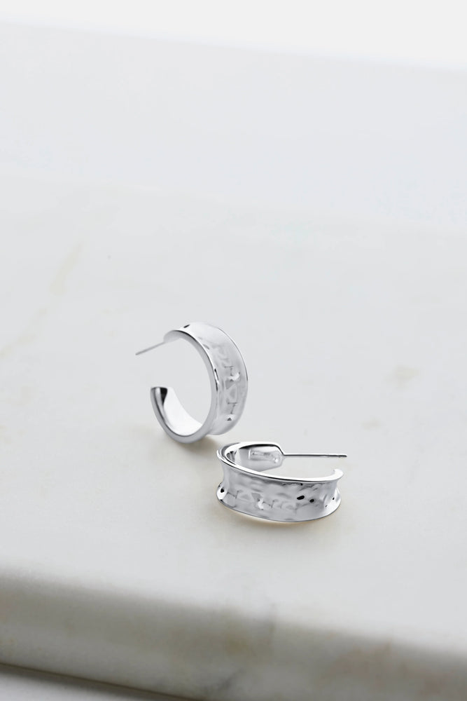 Load image into Gallery viewer, ZAFINO BIANCA MINI HOOPS - SILVER