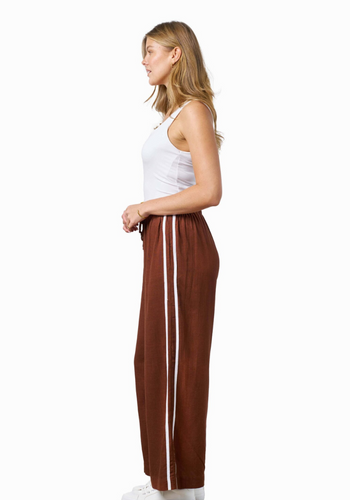 CODI RELAXED LINEN PANTS - CHOCOLATE