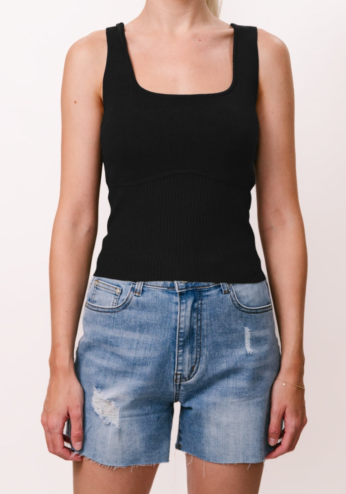 Load image into Gallery viewer, LYDIA FITTED TANK - BLACK