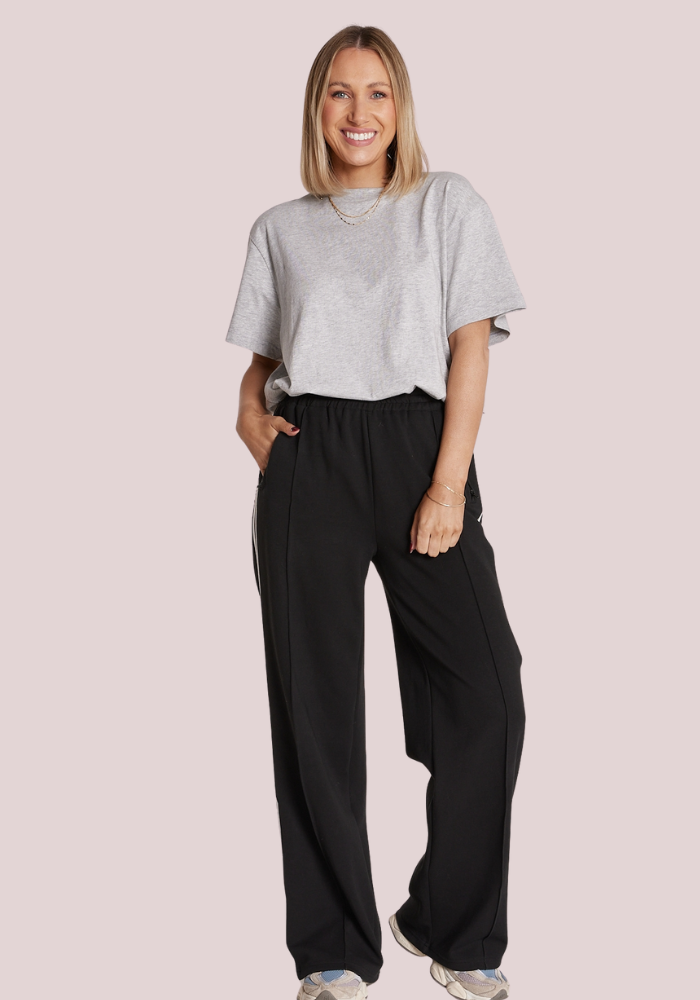 Load image into Gallery viewer, FEATHER + NOISE NOAH FULL LENGTH WIDE LEG PANT - BLACK