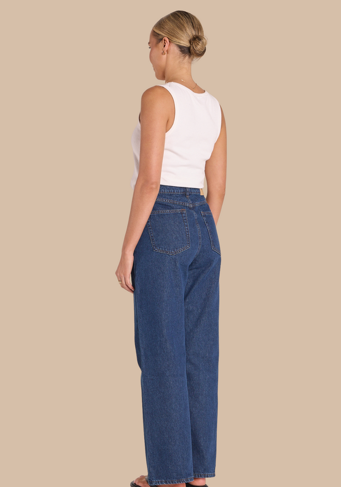 Load image into Gallery viewer, FEATHER + NOISE CASSIE WIDE LEG JEAN - INDIGO BLUE