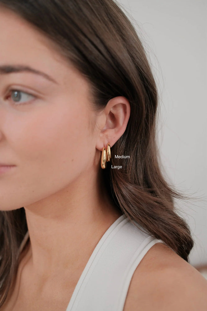 Load image into Gallery viewer, ZAFINO CLEO HOOP LARGE - GOLD